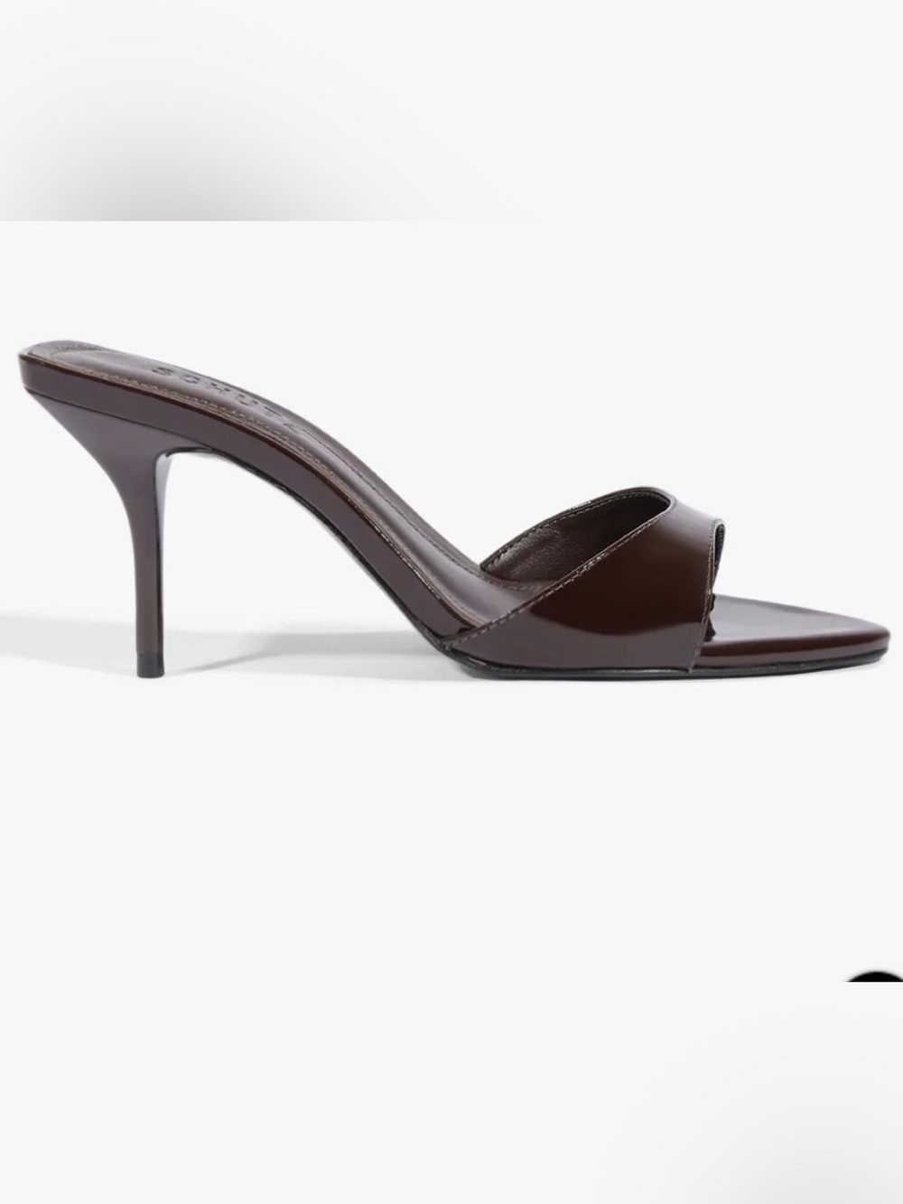SCHUTZ maplewood Patent Open-Toe Stiletto Mule - Picture 2 of 3